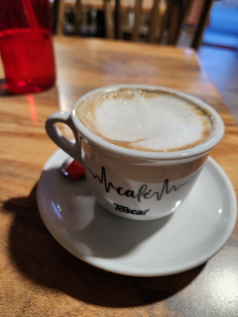 A wonderful cafe con leche in Spain.