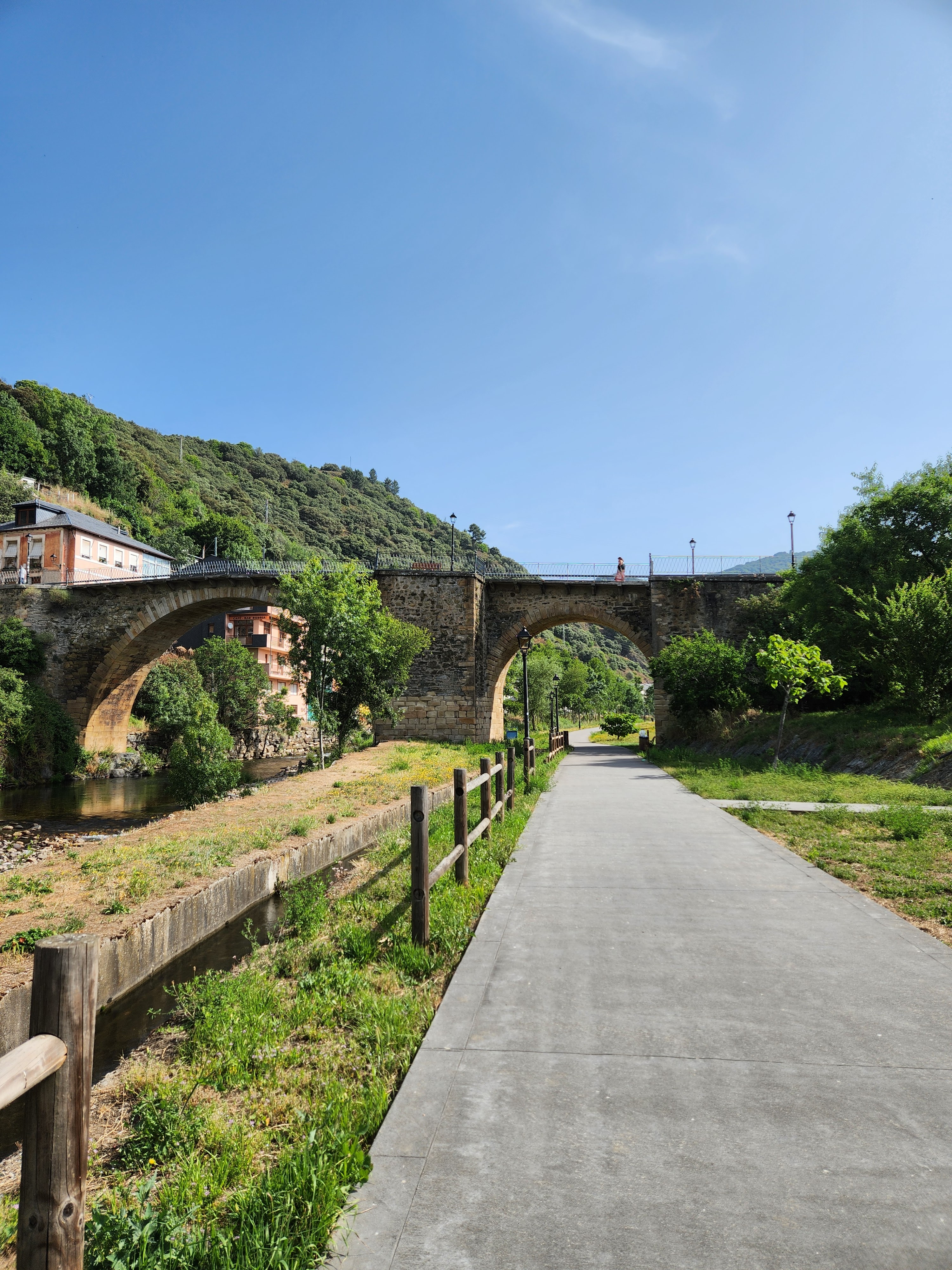 The famously beautiful Puente de la Reina Bridge in Villafranca Spain.